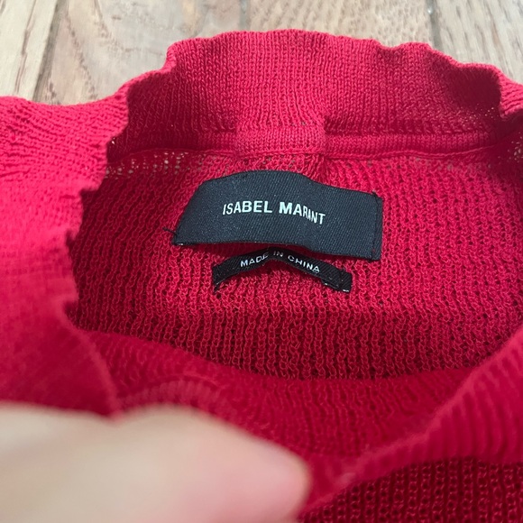 Isabel Marant Red Viscose Knit Top FR36 - Picture 6 of 11